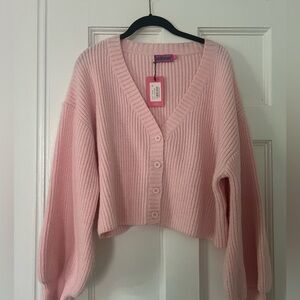 Edikted pink cropped sweater